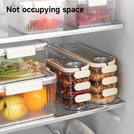 UFORU 3 Tier Cookie Storage Containers Airtight, Dumpling Storage Box for Freezer, Pasta Storage Containers for Travel Kitchen