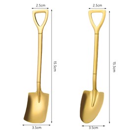 8 Pieces Stainless Steel Spade Spoons, Creative Shovel Shape, Dessert Spoon, Ice Dessert Spoon, Coffee Spoon, Creative Scoop Shape, Suitable for Afternoon Tea, Bars, Cafes