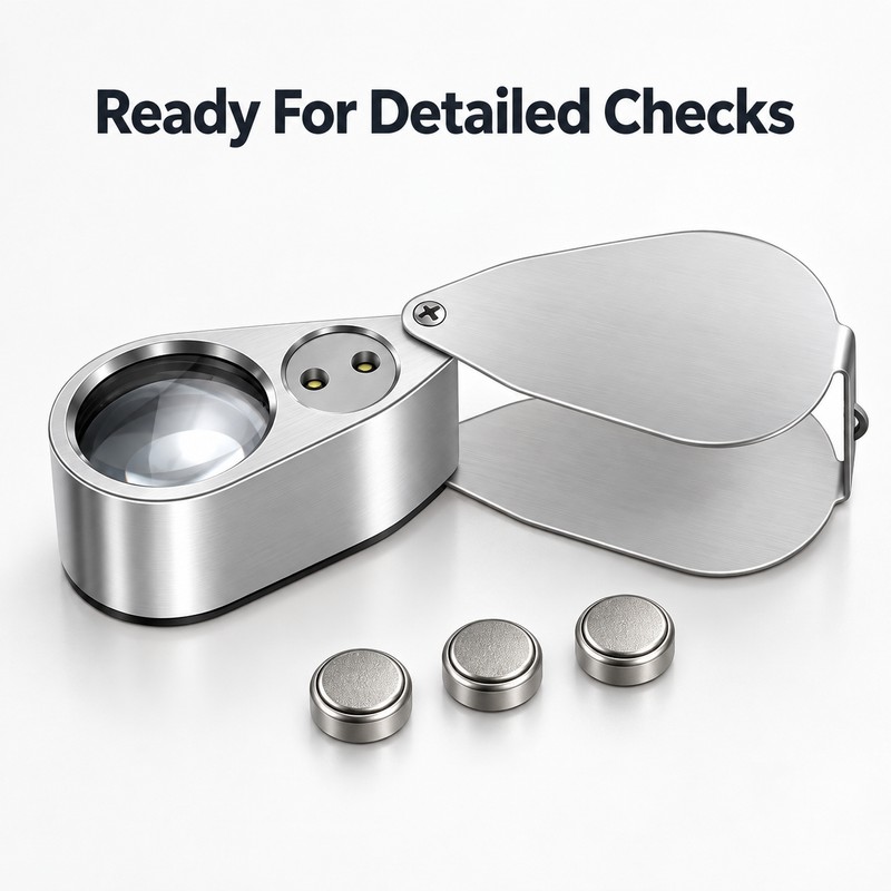 40X Jeweler's Loupe with LED & UV Light – Folding