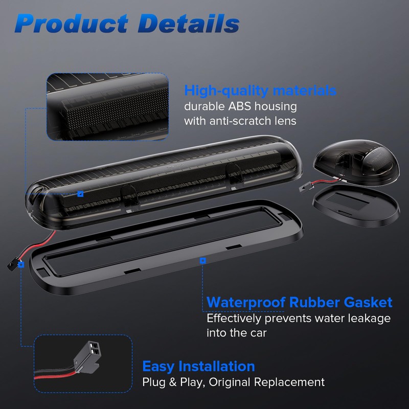 LED Cab Roof Marker Lights Compatible with Silverado Sierra 1500