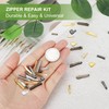 YELARXI Zipper Repair Kit, Metal Zipper Latch Slider Retainer Insert
