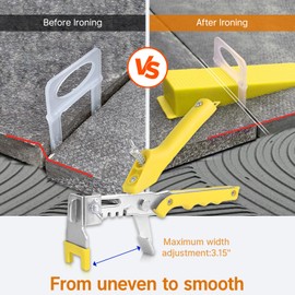 1/8”Tile Leveling System Kit, 600pcs Tile Leveler Spacers Clips+150pcs Reusable Wedges+1pc Tile Pliers for Wall/Floor Tile Adjustment, Leveling Tile System for Ceramic Tile