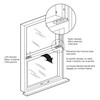 Prime-Line F 2598 White Vinyl Vertical Hung Sliding Window Lock