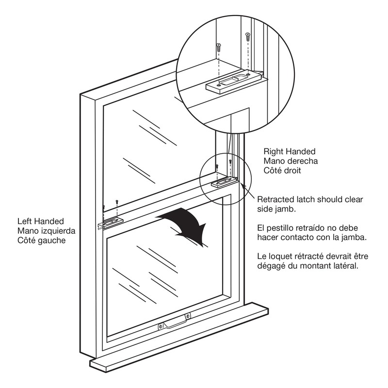 Prime-Line F 2598 White Vinyl Vertical Hung Sliding Window Lock