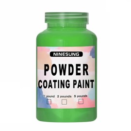 Ninesung Powder Coating Powder | Powder Coat Perfect for Metal Surfaces | Car Paint | Building Materials | Powder Paint for Steel Structures, Factories, Buildings, Playgrounds, Gardens (Grass Green, 4 oz)