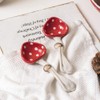 RockTrend Mushroom Shape Ceramic Soup Spoon Desseert Spoon-Set of 2