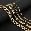 HZMAN Men 24k Real Gold Plated Figaro Chain 5mm Stainless