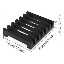 Topsky Jaboneras de Silicona Antideslizantes Soportes para Baño Protege y Seca el Jabón, Cubierta para Fregadero, Bañera y Ducha, Estropajo, Esponjas (Negro)