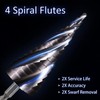 3PCS HSS Spiral Step Drill Bit Sets, SS SHOVAN 4-Flute