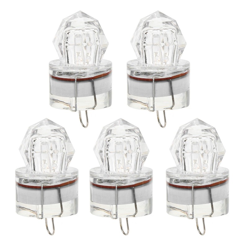 5Pcs Fishing Lure Light Diamond Shape LED Corrosion Resistance Auto