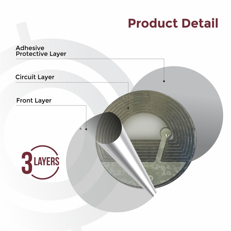 1000 Paper Security Label 1.35 inch (33mm) diam RF 8.2Mhz