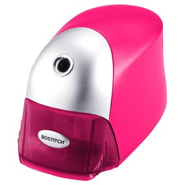 Bostitch Office QuietSharp Executive Heavy Duty Electric Pencil Sharpener for 65% Faster Sharpening and 6X Longer Cutter Life - Colored Pencil Compatible, Pink