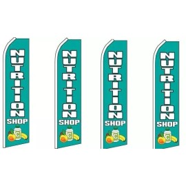 Nutrition Shop King Size Swooper Flag Pack of 4 (Hardware Not Included)