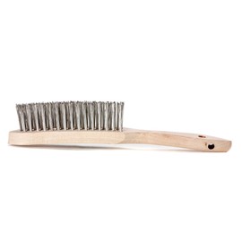 Lessmann 3 Rows Rivets Tree Pattern Hand Brush Stainless Steel Wire 120811