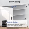 HOSOM 10 Pack 1/2 Inch Overlay Matte Black Cabinet Hinges,