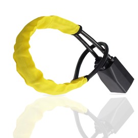 Steering Wheel Lock Anti Theft Car Security Device, Heavy Duty Steel Cable Seat Belt Lock, Highly Visible Deterrent, Easy Fit Universal Car Steering Lock for Cars, Vans, SUVs, Keyless Vehicles