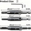 Self Centering Drill Bit Set, 5/64" 7/64" 9/64" Hinge Dowel