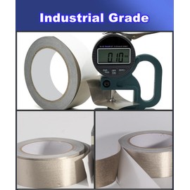 Double Conductive Tape 2inch x 50Feet Faraday Fabric Cloth Tape for ESD Grounding, EMI Shielding, Car Wire Harness, RFI Signal Blocking, Electrical Repair, Cable Interference Shield, Seal RF Enclosure