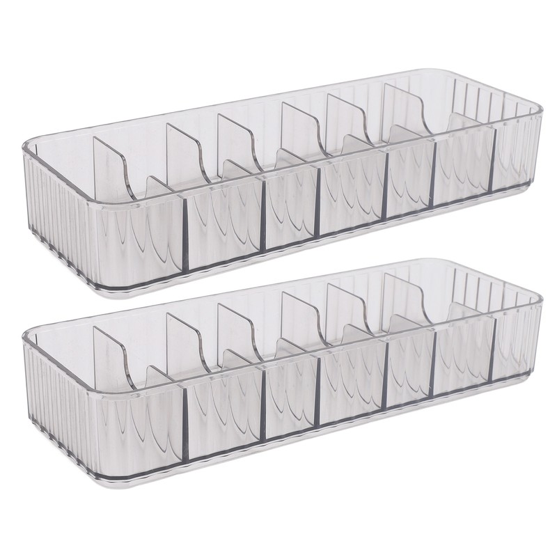 2pcs Cable Management Box with 20 Wire Ties Stackable Clear