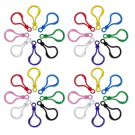 SHINEOFI 100pcs Plastic Keychain Clips for Crafts Lobster Claw Clasps for Keychains Clip Keychain Hooks Lanyard Snap Hooks and Clasps for Jewelry Making Backpack