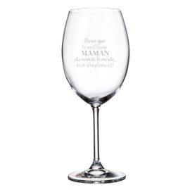 Verre gravé - Parce que la meilleure Maman - Verre à vin 20oz