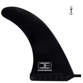 OCEANBROAD 9'' Surf SUP Fin 9 Inch No-Tool Fin Screw Single Center Fin for Surfboard Longboard Paddleboard