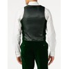 Mens MAK Green Soft Velvet Waistcoat Wedding Party Retro Tailored