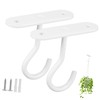 IWOWHERO 2 Pcs Heavy Duty Ceiling Hooks White Plant Hangers