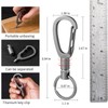 FEGVE Titanium Quick Release Keychain Clip and 28mm Key Ring,