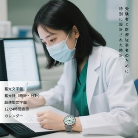 CalmTick お受験時計 ナースウォッチ 秒針 アナログ シンプル かわいい おしゃれ 人気 3気圧防水 夜光 見やすい 男性用 女性用 受験生 高校生 中学生 男の子 女の子 男女兼用 (シルバー, グレー)