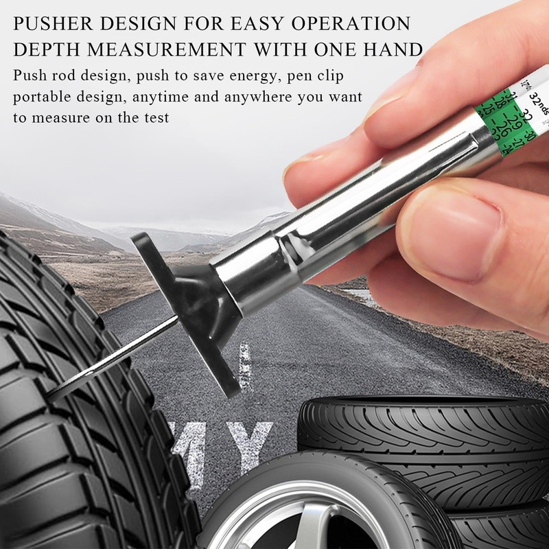 Yourkar 2 PCS Car Tire Tread Depth Gauge, Tire Depth