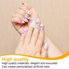 OUDQFCJ 3D Blumen Nagel Charms Nail Art Dekoration mit weißen