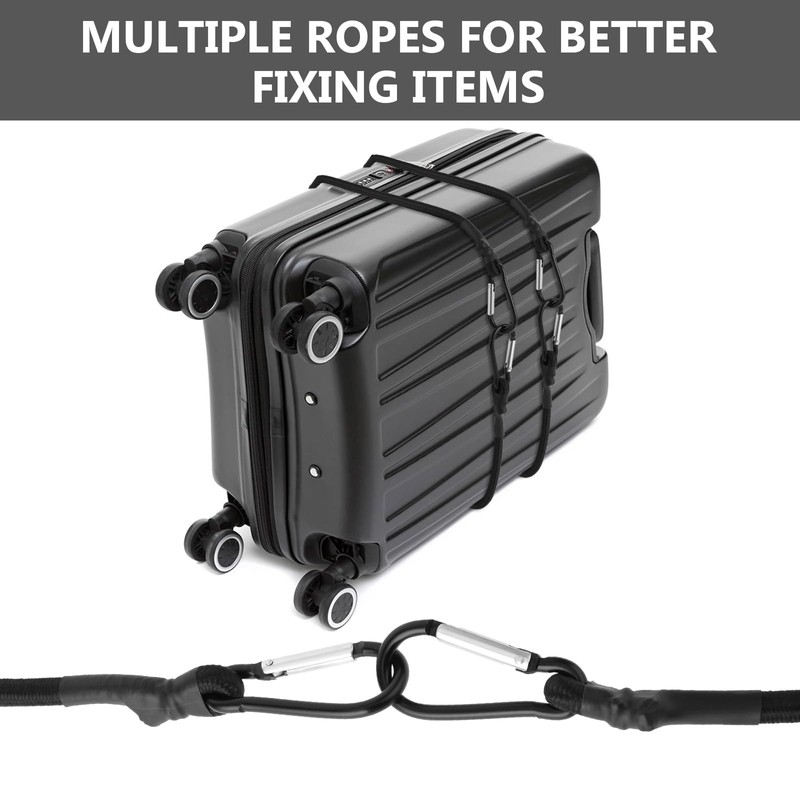 Pack of 4 20 cm Expander with Hooks, Black Tensioning