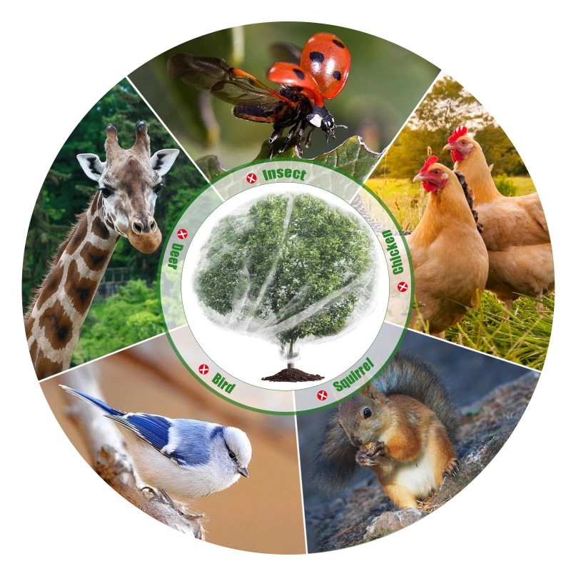 Tmfsode 2 Pack Fruit Tree Netting Cover with Zipper and