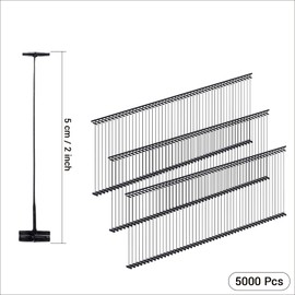 WHTCHSU 2 inch Standard Tagging Gun Fasteners, 5000pcs Clothing Tag Barbs Attachments Price Label for All Standard Price Tag Gun （Black）