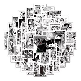 Paneles Manga Blanco Y Negro 50 Calcomanias Sticker Vs Agua