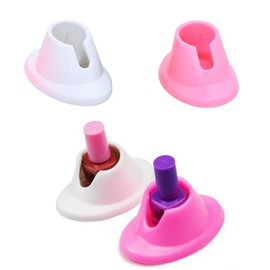 HLLMX 4 PCS Nail Polish Bottle Holder Soft Rubber Nail Polish Bottle Holder Tilted Nail Polish Holder for Home Nail Art Salon Schools