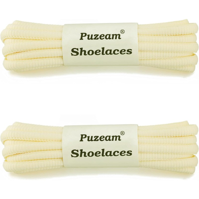 Puzeam 2 Pairs Oval Athletic Shoelaces 30 Colors 1/4" Half