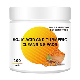 Kojic Acid Cleansing Pads, Kojic Acid and Turmeric Cleansing Pads for Face & Body, Helps Balance Skin Oil And Water
