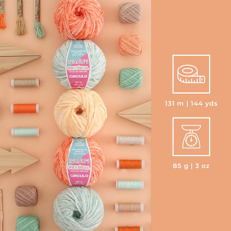 Circulo Amigurumi Pelucia Yarn 131metre 85g - Solar