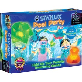 Glow in The Dark Pool Toys: Starlux Pool Party Set – Up Pool Games for Kids | Ages 8+, 1-8 Players | Swimming Bracelets, Floating Lights & Diving Gems | 10 Play Options | Reusable & Eco Friendly