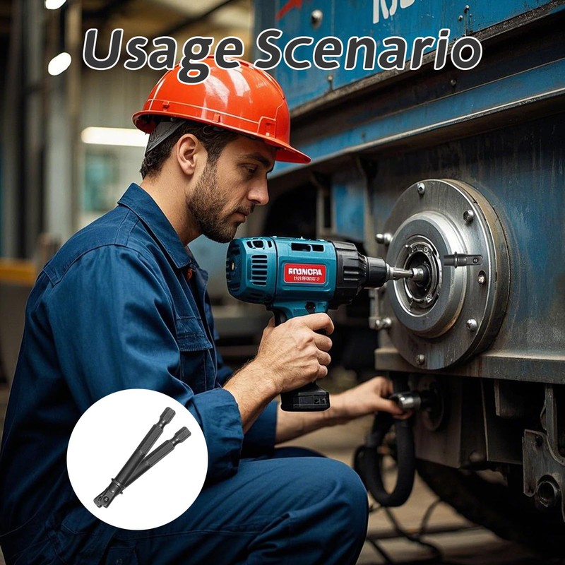 5PCS 1/4 Socket Driver Adapter Set, Black Drive Drill Impact