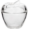 Mozacona GLass Relief Apple Sugar Bowl Candy Dish Food Storage