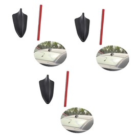 OSALADI 3pcs Fin Decorative Car Antenna Stylish Aerial for Enhanced Fm Signal Easy Installation Double-Sided Tape Compatible All Vehicle Types
