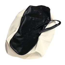CHRIS PARTS Kawasaki Estoria (BJ250E) W Seat Cover Made in Japan (Thick Fabric) [Fabric Color: Black, White Two-tone, with Tandem Belt/Black Piping] Replacement Type (Refill) CHRIS-KCH4008-C90C20P10