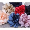 Large Camellia Satin Fabric Flower Brooch Pins Hairpin for Women,ladies.