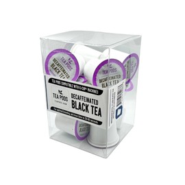 DECAF Black tea pods, single-serving tea capsules compatible with K-Cup brewing machines