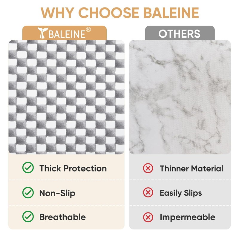 BALEINE Cabinet Liner, Drawer and Shelf Liner for Kitchen Cabinets