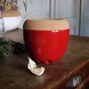 Emile Henry Made in France Cork Cover Garlic Cellar Pot,