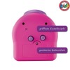 JACQUES FAREL Kinderwecker Lernwecker Mädchen 3D Schmetterlinge und Blumen Pink